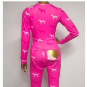 Women’s Pink onesie pajamas with flap 💕